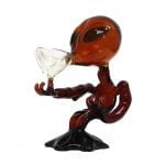 Red Alien Glass Bong 15cm