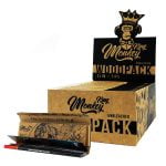 Monkey King Woodpack Unbleached Rolling Papers with Tips (24pcs/display)