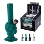 Champ High Skull Silicone Bong Mix Colors (12pcs/display)