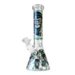 Glow in the Dark Green Gorilla Triple Thick Glass Bong 25cm