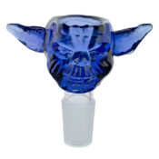 glass bowl alien blue