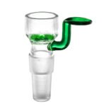 Green Bong Glass Bowl Holder with Screen Dual Size 14mm and 18mm