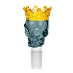 Skull Crown Blue Glass Bong Bowl 18mm