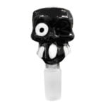 Medievil Skull Black Bong Glass Bowl 18mm