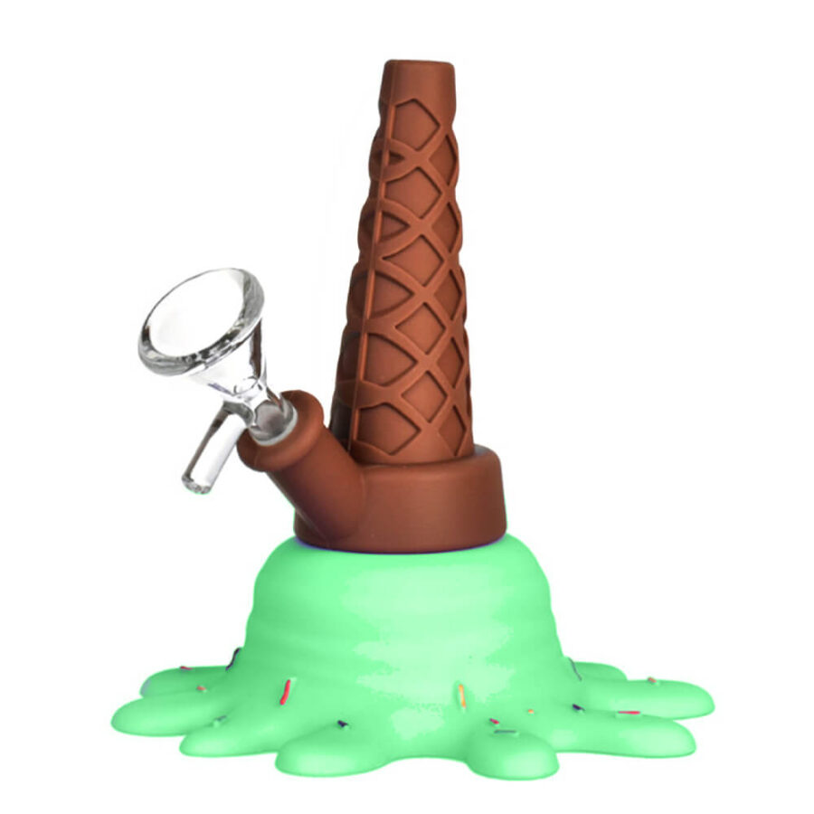 wholesale silicone pipe ice cream green 1
