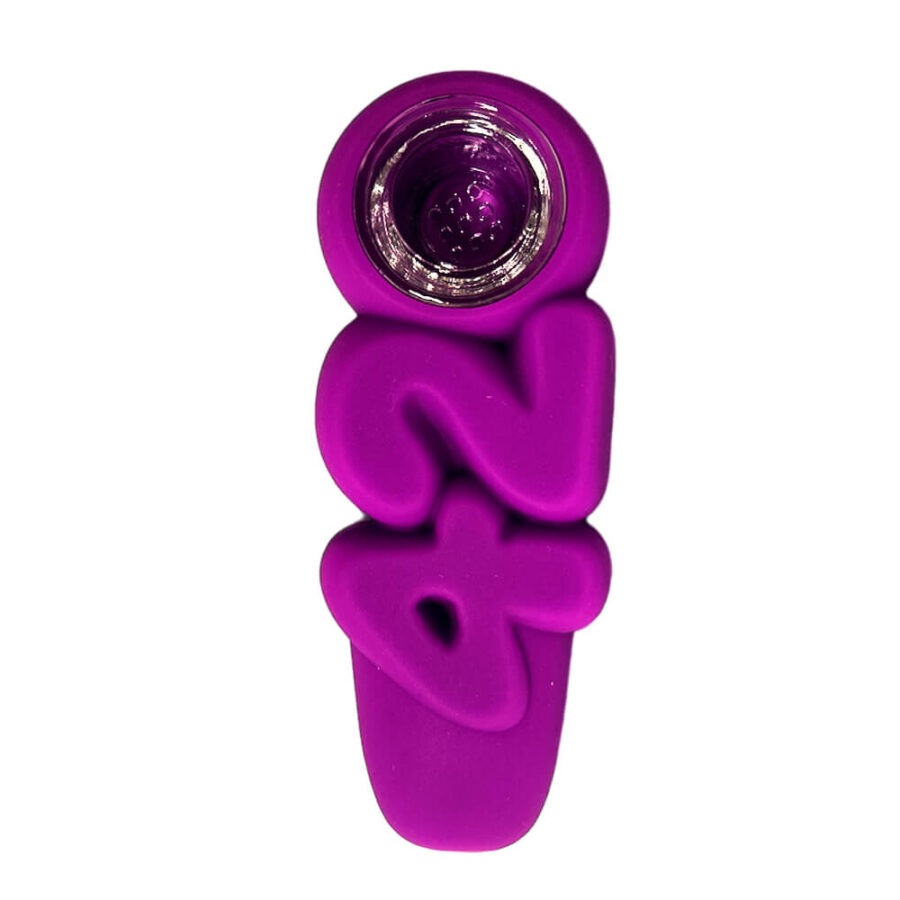 420 Silicone Pipe Purple 10cm