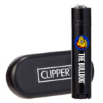 Clipper The Bulldog Matt Black Metal Lighters + Giftbox (12pcs/display)