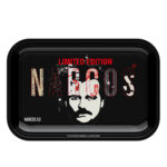 Narcos Metal Rolling Tray Black Small 14x18cm