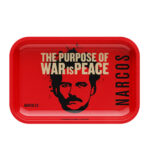 Narcos Metal Rolling Tray Red Small 14x18cm