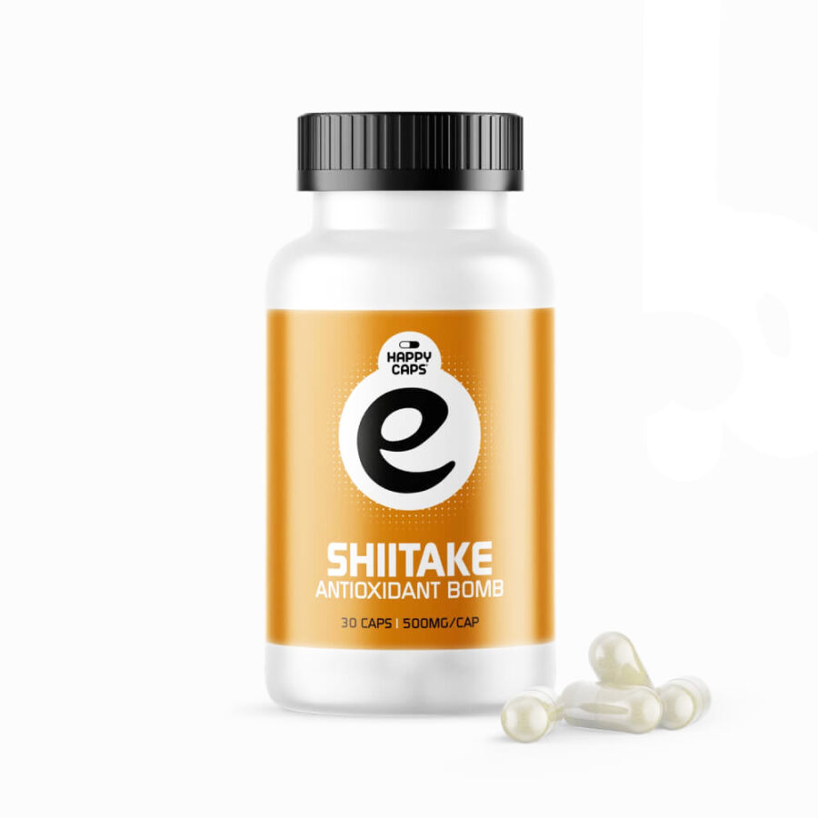 Happy Caps Shiitake Mushroom Superfood 500mg (30 capsules)