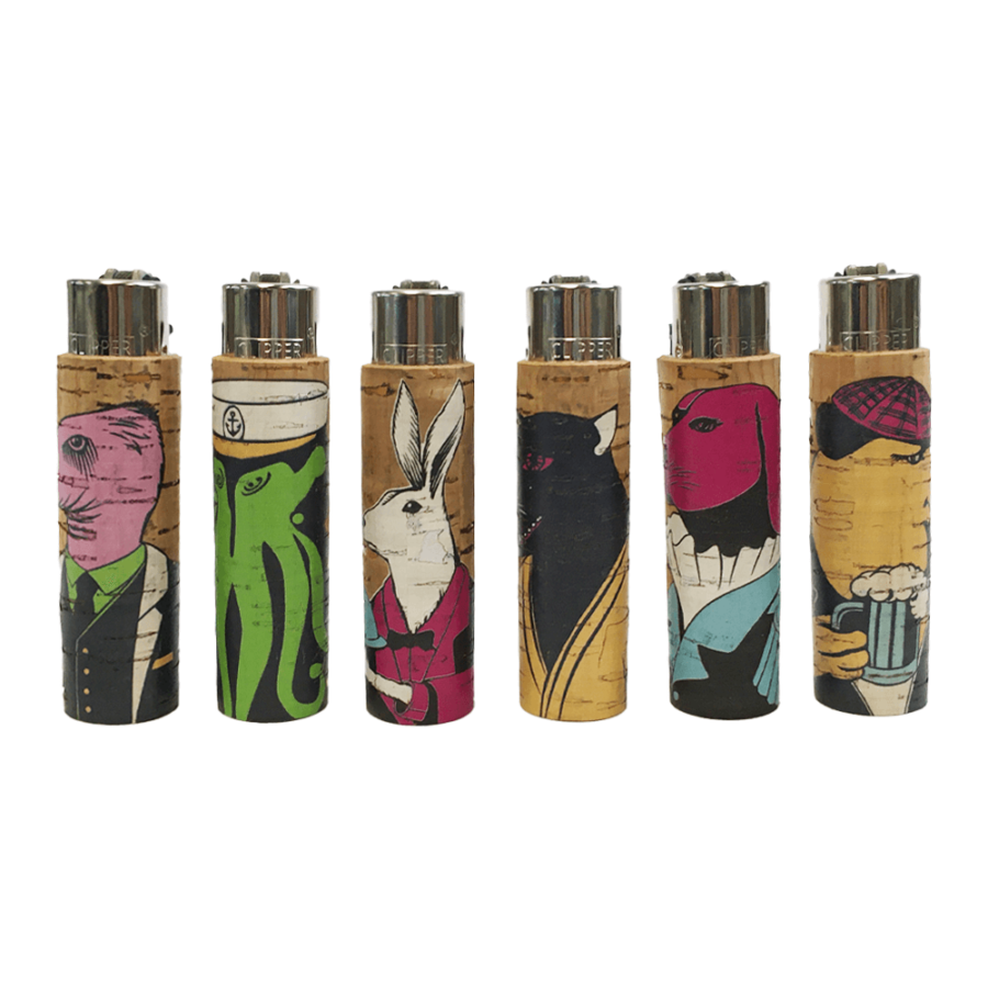 Clipper Lighters Natural Cork Animals (30pcs/display)