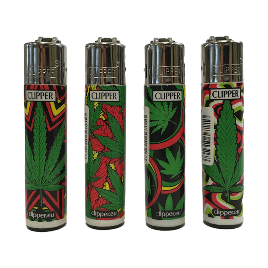 Clipper Mini Lighters Green Leaves (24pcs/display)