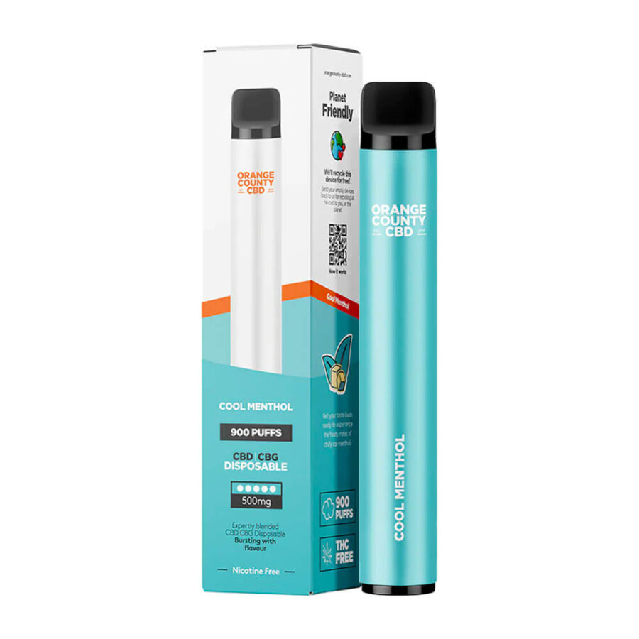 Orange County CBD 3ml Disposable Vape Pen 250 CBD + 250mg CBG Cool Menthol (10pcs/display)