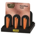 Clipper Dark Rose Gold Metal Lighters and Giftbox