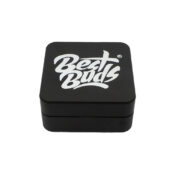 Best Buds Flat Square Aluminium Grinder Onyx 2 Parts (50mm)