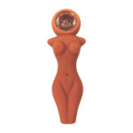 Tan Nude Figure Silicone Pipe 12cm