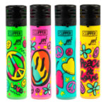 Clipper Jet Flame Lighters Hippie World (24pcs/display)