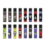 Clipper Lighters Tattoo Skulls + Free Carousel (192pcs/display)