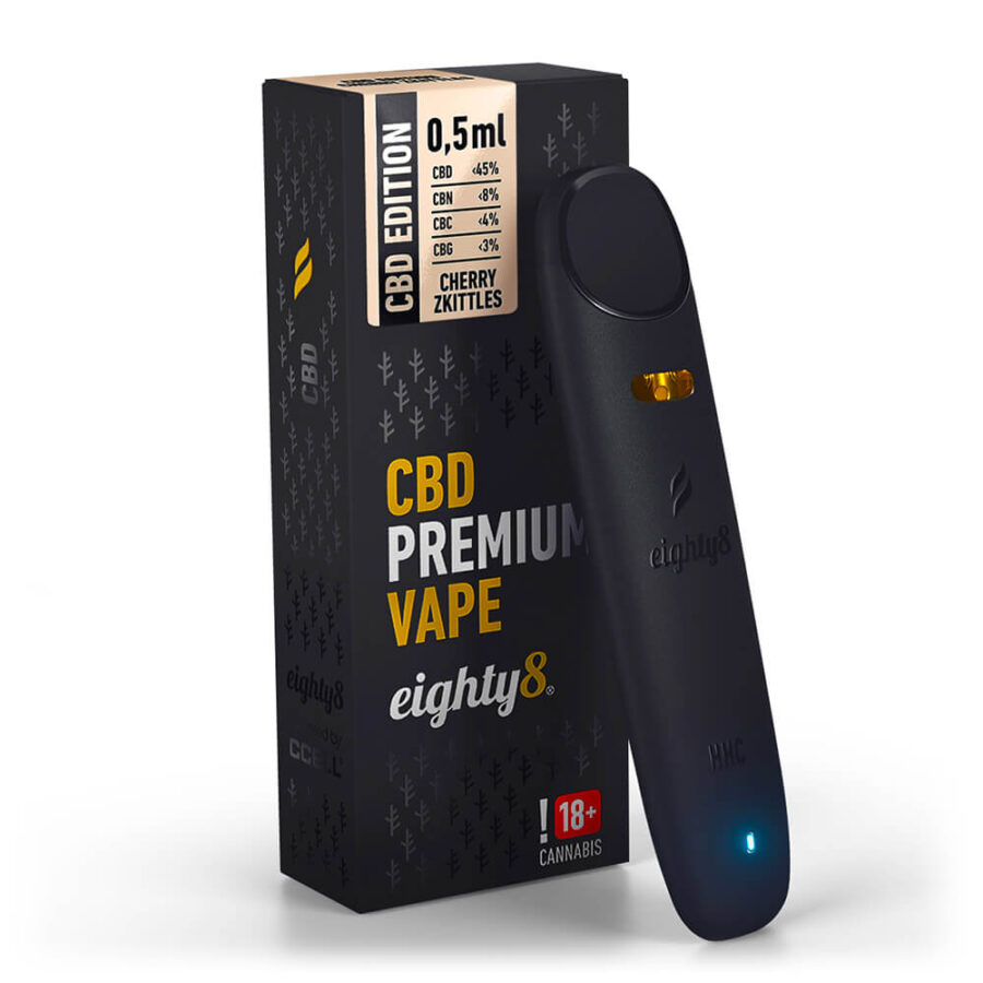 Eighty8 Cherry Zkittles 45% CBD Vape (10pcs/display)