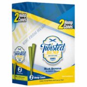 wholesale twisted hemp cones blue banana 10pcs display 2 1