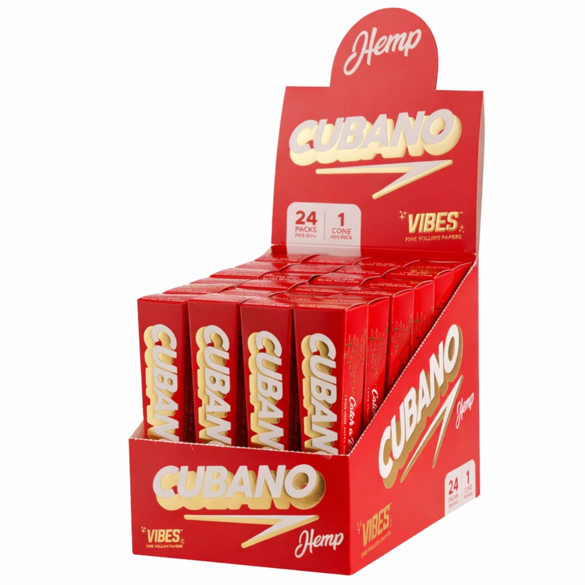VIBES Cones Cubano Hemp (24pcsdisplay) VIBES Cones Cubano Hemp 24pcsdisplay