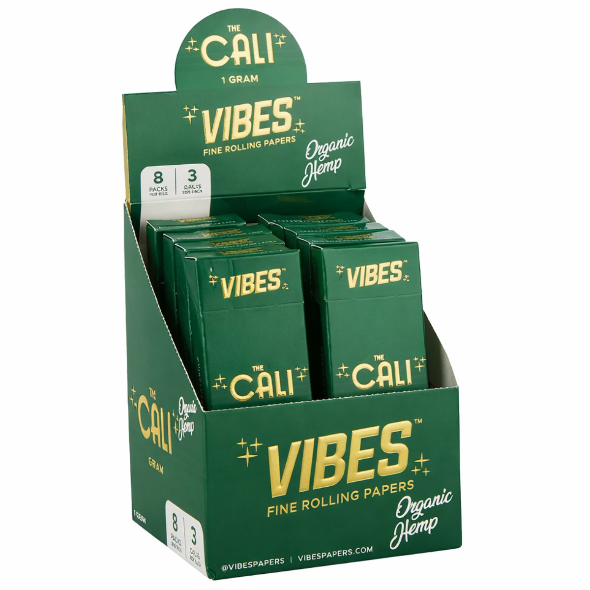 VIBES The Cali Cones Organic Hemp 1g 3-Pack (8pcsdisplay) VIBES The Cali Cones Organic Hemp 1g 3 Pack 8pcsdisplay