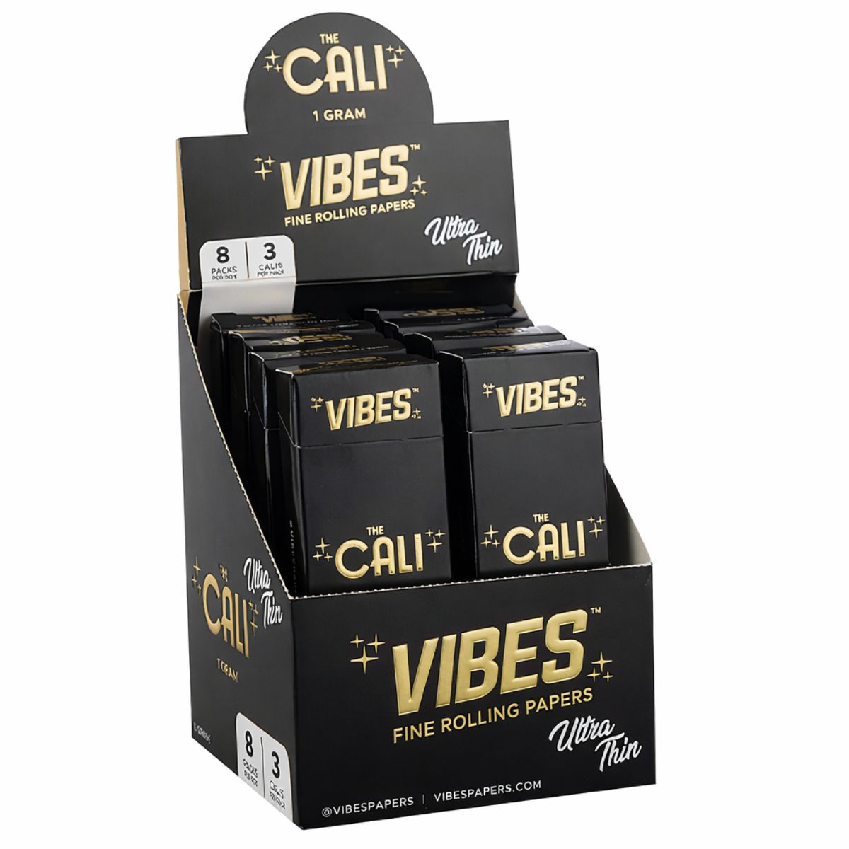 VIBES The Cali Cones Ultra Thin 1g 3-Pack (8pcsdisplay) VIBES The Cali Cones Ultra Thin 1g 3 Pack 8pcsdisplay