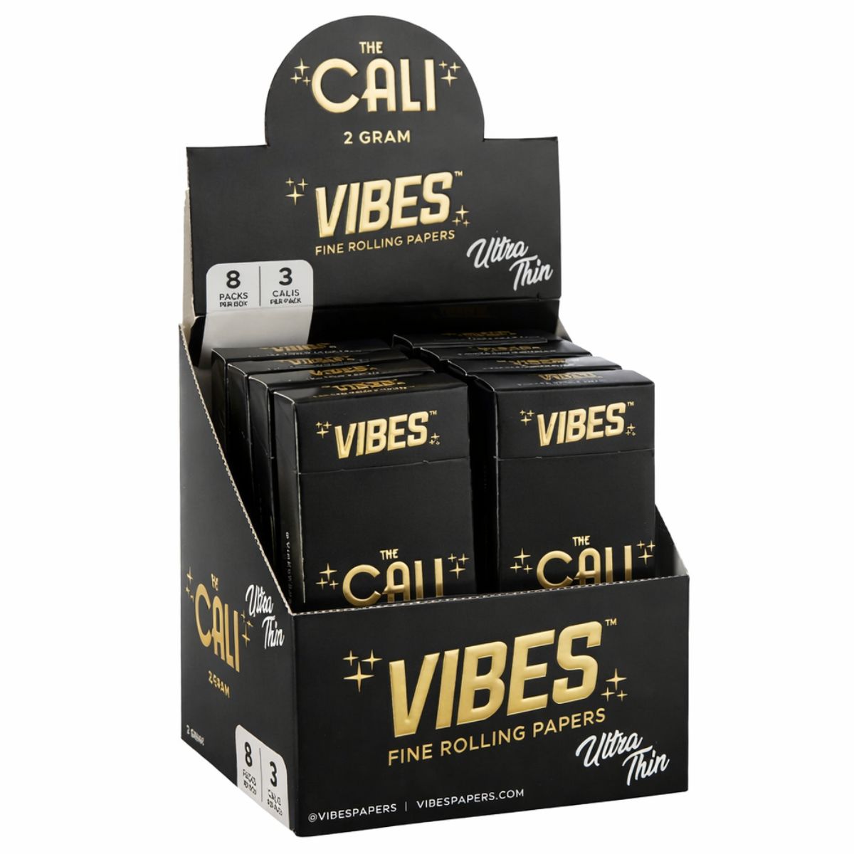 VIBES The Cali Cones Ultra Thin 2g 3-Pack (8pcsdisplay) VIBES The Cali Cones Ultra Thin 2g 3 Pack 8pcsdisplay
