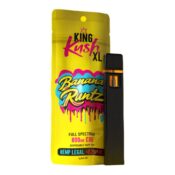 King Kush XL 800mg CBD Disposable Vape Pen 1ml (10pcs/display) 3 King Kush XL Banana Runtz 800mg CBD Disposable Vape Pen 10pcsdisplay Wholesale 1 1