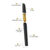 Flowermate Wix Concentrate Vape Pen Vaporizer Complete Kit Black Wholesale 5 1