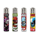 Clipper Lighters Classic Weed Skulls (24pcs/display)