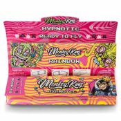 Monkey King Unbleached Rolling Papers Rainbow Hypnotic King Size Slim with Tips 24pcsdisplay 3