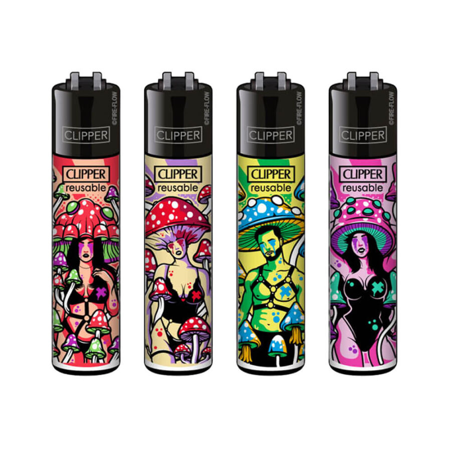 Clipper Lighters Classic Kinky Shrooms (48pcs:display) Wholesale-1