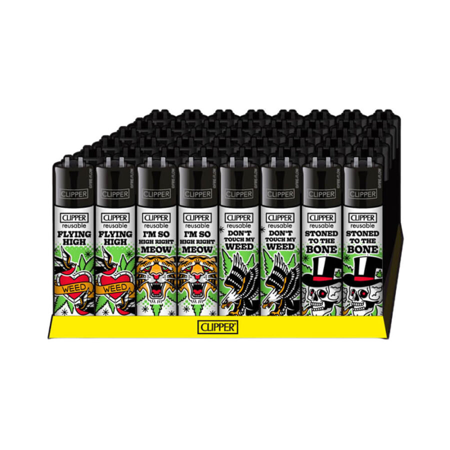 Clipper Lighters Classic 420 Tattoo (48pcs:display)-Wholesale 2