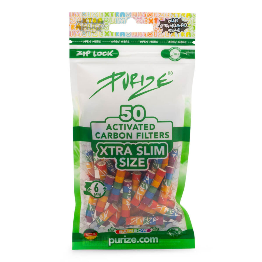 wholesale purize active carbon filter xtra slim 20x50 rainbow