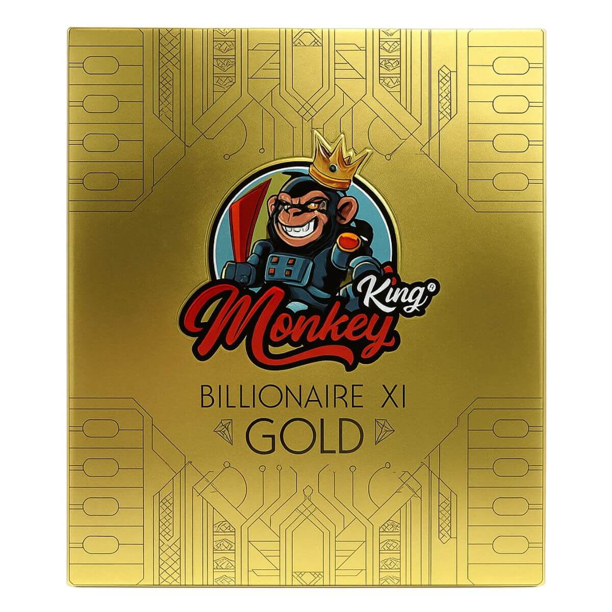 Monkey-King-Billionaire-Gold-XL-Unbleached-Ultrathin-Rolling-Papers-130-mm-(24pcsdisplay) Monkey King Billionaire Gold XL Unbleached Ultrathin Rolling Papers 130 mm 24pcsdisplay