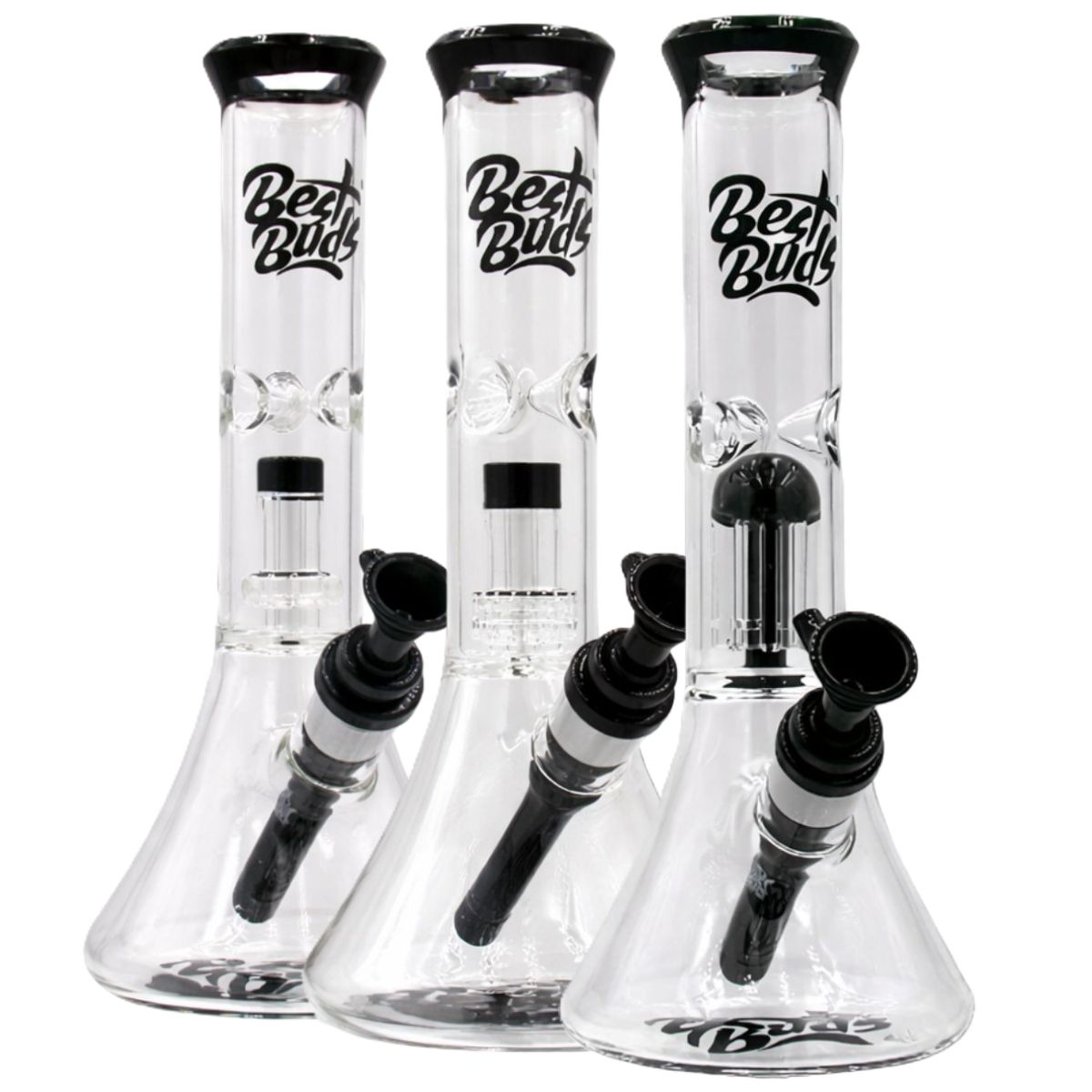 Best Buds Glass Perc Ice Bong 28cm Best Buds Glass Perc Ice Bong 28cm