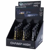 Champ High Black Skeleton Pipe 12pcsdisplay