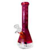 wholesale glass bong red leaves