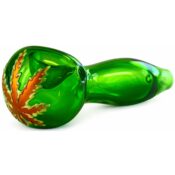 wholesale glass pipe glow green 1