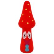 wholesale mushroom silicone pipe red 10cm 1