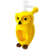 wholesale owl silicone bong yellow 16cm