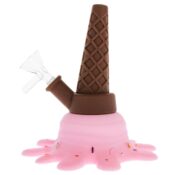 Ice Cream Silicone Pipe 13cm Pink