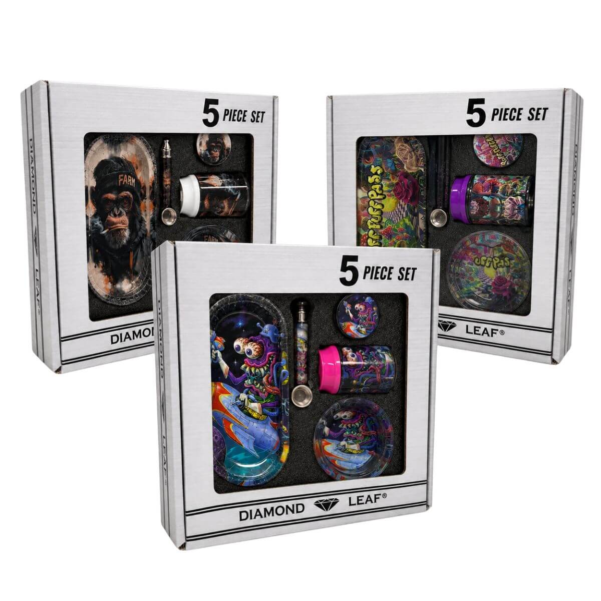 Diamond Leaf 5 Pieces Smoking Set Diamond Leaf 5 Pieces Smoking Set