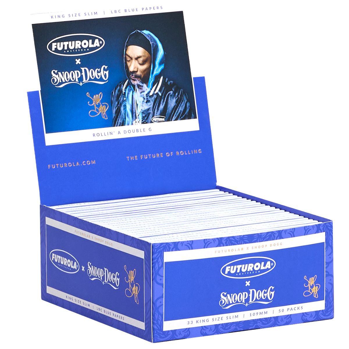 Futurola x Snoop Dogg King Size Slim LBC Rolling Papers (50pcsdisplay) Futurola x Snoop Dogg King Size Slim LBC Rolling Papers (50pcsdisplay)