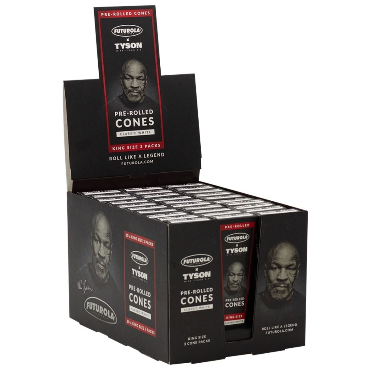 Futurola x Tyson 2.0 King Size Pre-Rolled Cones 3-Pack (30pcsdisplay) Futurola x Tyson 2.0 King Size Pre-Rolled Cones 3-Pack (30pcs/display)