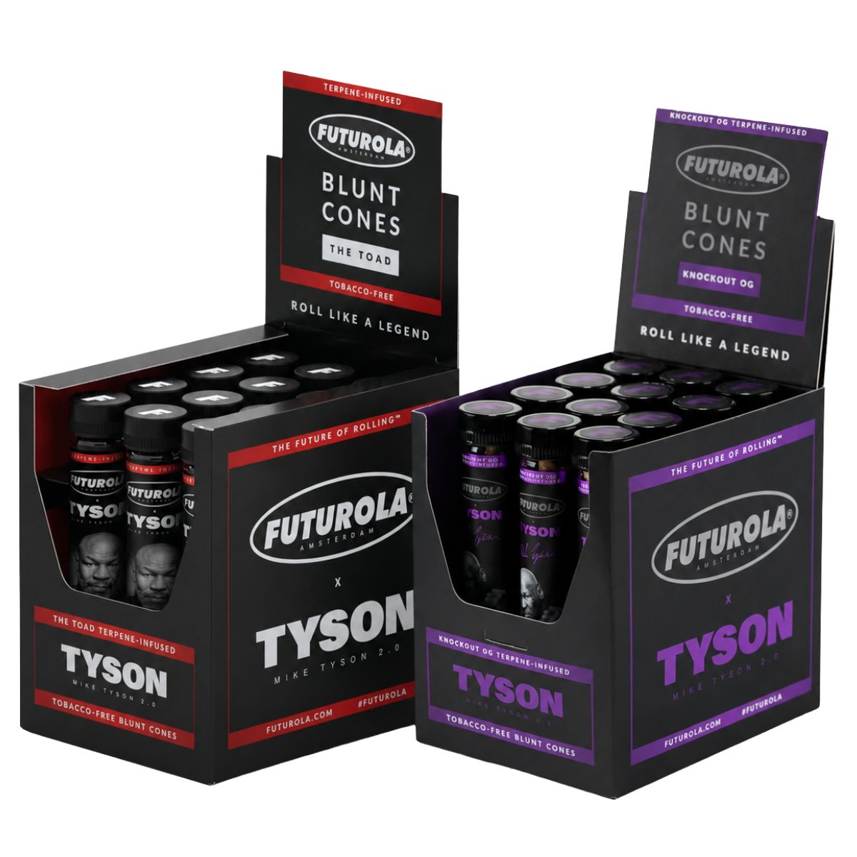 Futurola x Tyson 2.0 Terpene Infused Tobacco-Free Blunt Cones (12pcsdisplay) Futurola x Tyson 2.0 Terpene Infused Tobacco-Free Blunt Cones (12pcs/display)