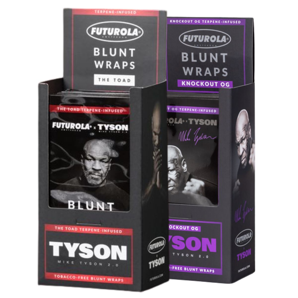 Futurola x Tyson 2.0 Terpene Infused Tobacco-Free Blunt Wraps (25pcsdisplay) Futurola x Tyson 2.0 Terpene Infused Tobacco-Free Blunt Wraps (25pcs/display)