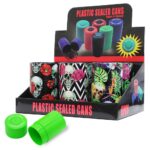 wholesale plastic sealed cans skulls flowers