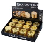 Champ High Bitcoin Metal Grinder 4 Parts-40mm (12pcs/display)